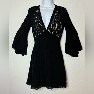 5 for $20 🌹 NWOT Forever 21 Black low neckline Aline dress XS